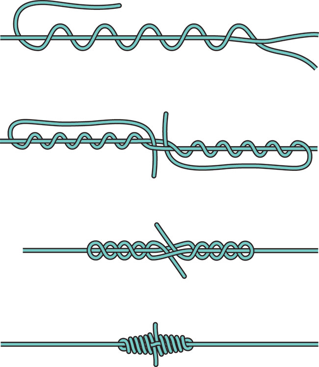 4 bloodknot fishing knots